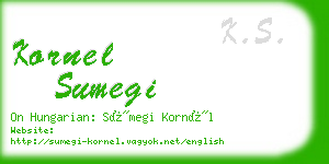 kornel sumegi business card